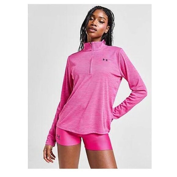Under Armour Women's Tech Quarter Zip Pink, XS - Picture 1 of 4
